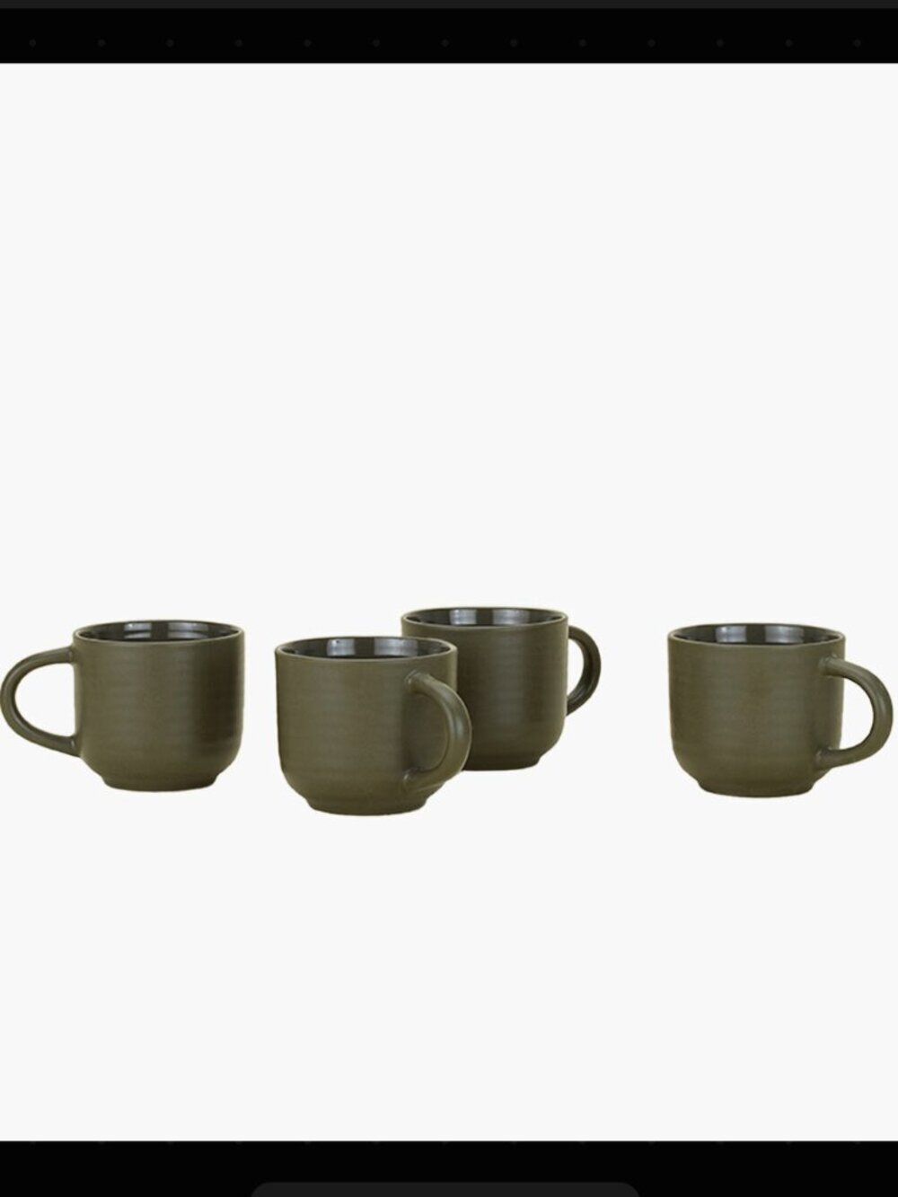 Hawkins New York - Essential Mugs - Olive - Set of 4